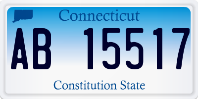 CT license plate AB15517