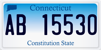 CT license plate AB15530