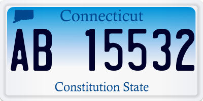 CT license plate AB15532