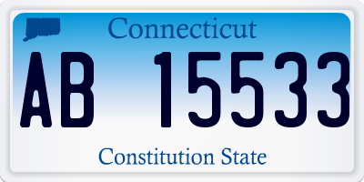 CT license plate AB15533