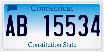 CT license plate AB15534