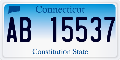 CT license plate AB15537