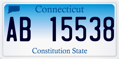 CT license plate AB15538