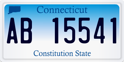 CT license plate AB15541