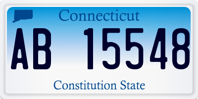 CT license plate AB15548