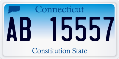 CT license plate AB15557