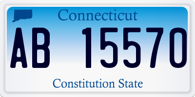 CT license plate AB15570