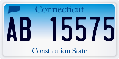 CT license plate AB15575