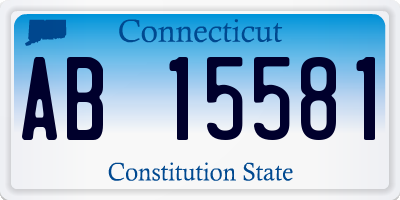 CT license plate AB15581