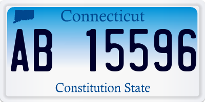 CT license plate AB15596