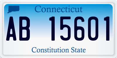 CT license plate AB15601