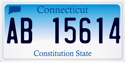 CT license plate AB15614