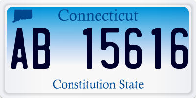 CT license plate AB15616