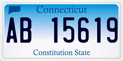 CT license plate AB15619