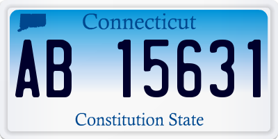 CT license plate AB15631