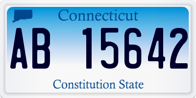 CT license plate AB15642