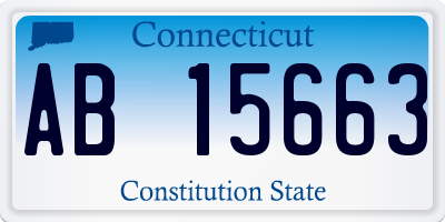 CT license plate AB15663