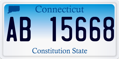 CT license plate AB15668