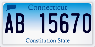 CT license plate AB15670