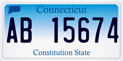 CT license plate AB15674