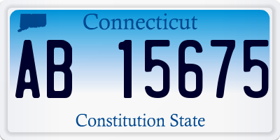 CT license plate AB15675
