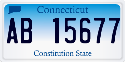 CT license plate AB15677