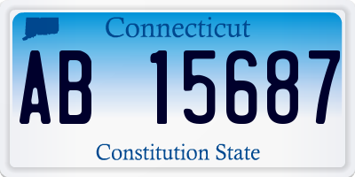 CT license plate AB15687