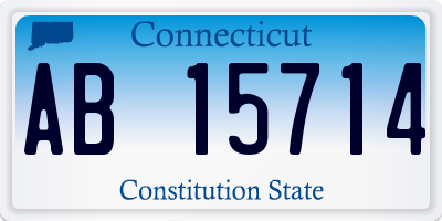 CT license plate AB15714