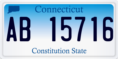 CT license plate AB15716
