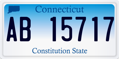 CT license plate AB15717