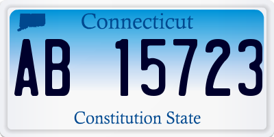 CT license plate AB15723