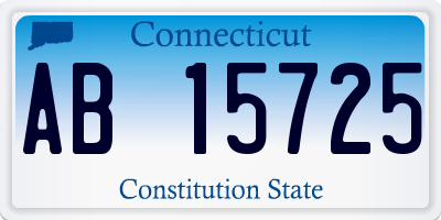 CT license plate AB15725