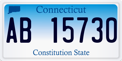 CT license plate AB15730