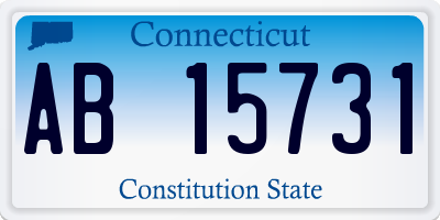 CT license plate AB15731