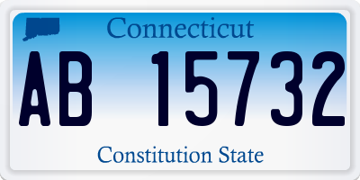 CT license plate AB15732