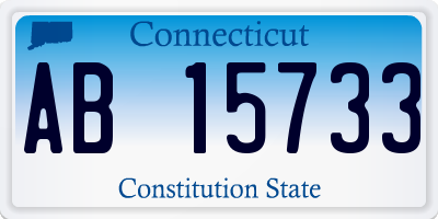 CT license plate AB15733