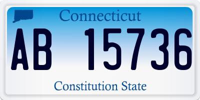 CT license plate AB15736