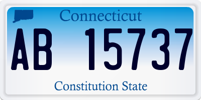 CT license plate AB15737