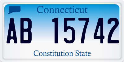 CT license plate AB15742