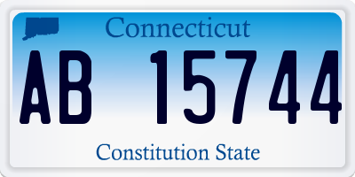 CT license plate AB15744