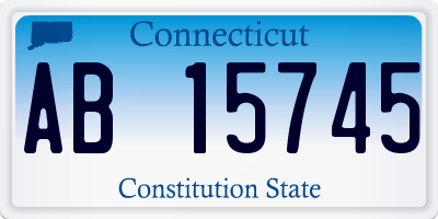 CT license plate AB15745