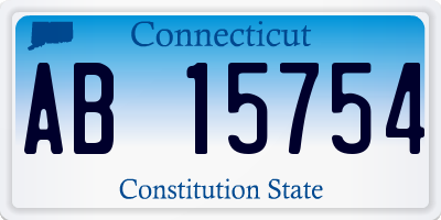 CT license plate AB15754