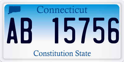 CT license plate AB15756