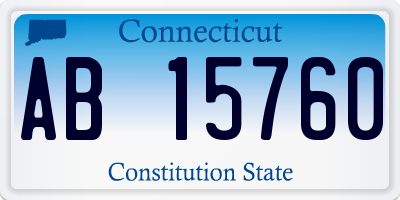 CT license plate AB15760