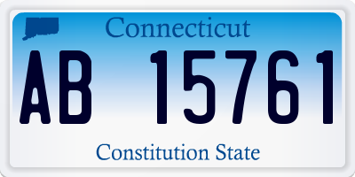 CT license plate AB15761