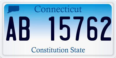 CT license plate AB15762