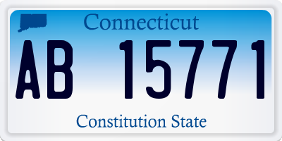 CT license plate AB15771