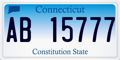 CT license plate AB15777