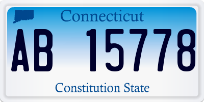 CT license plate AB15778