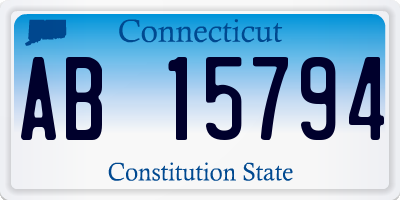 CT license plate AB15794